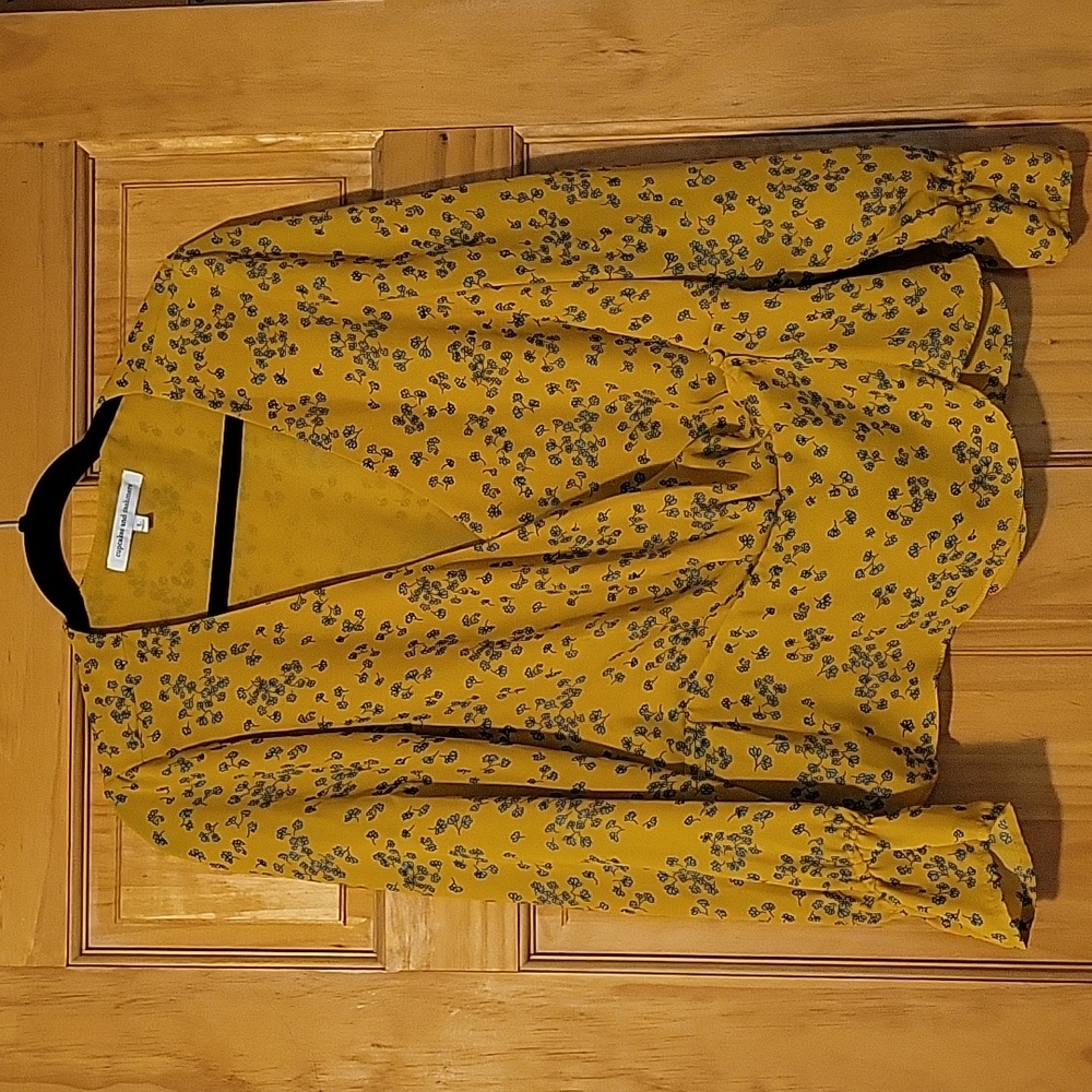 Yellow & Blue Floral Blouse cupcakes & cashmere